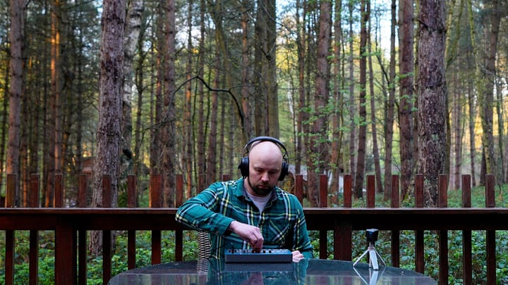 Sunset in the forest with Sonicware LIVEN Ambient Ø